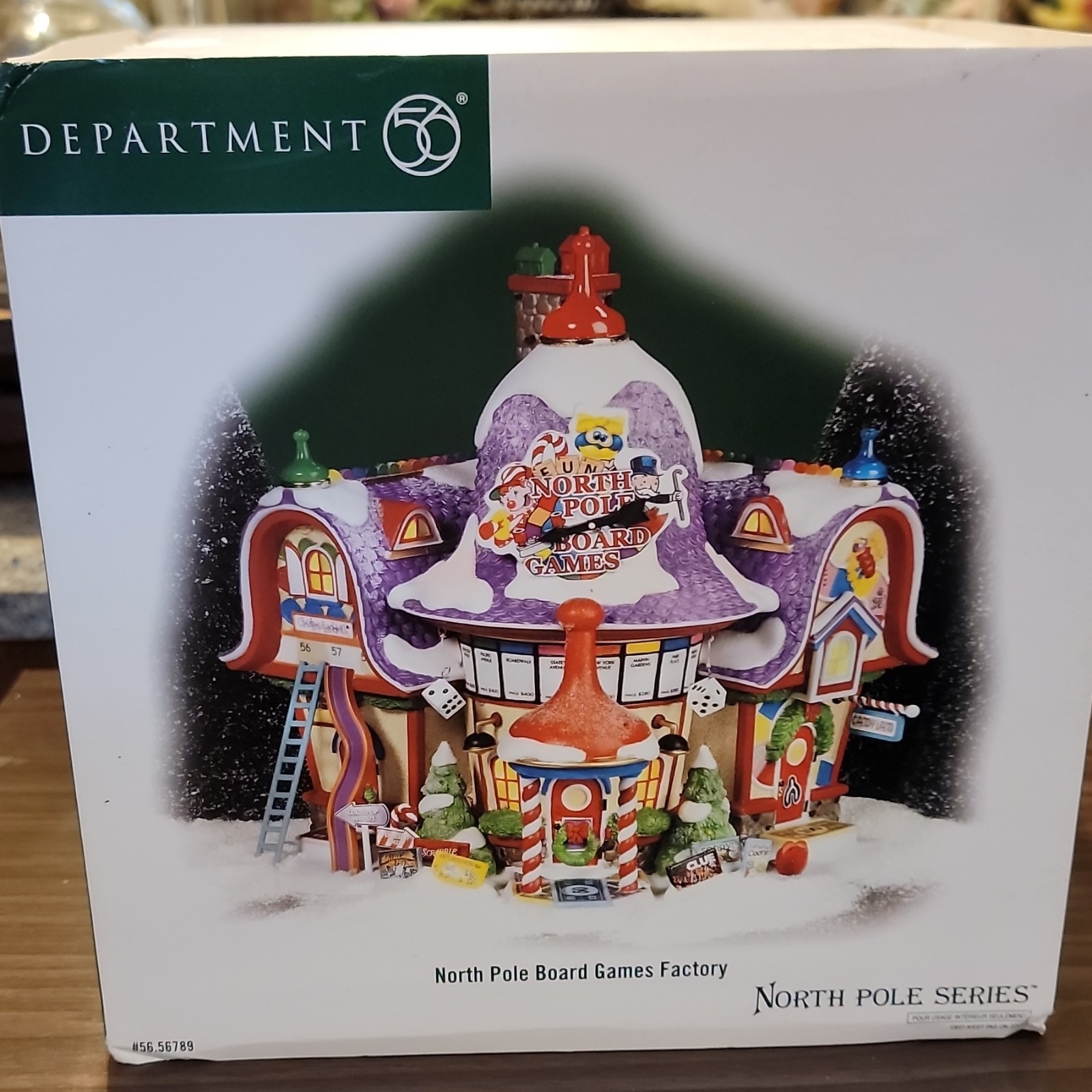 Department 56 North Pole Series Board Games Factory Porcelain Village 2005