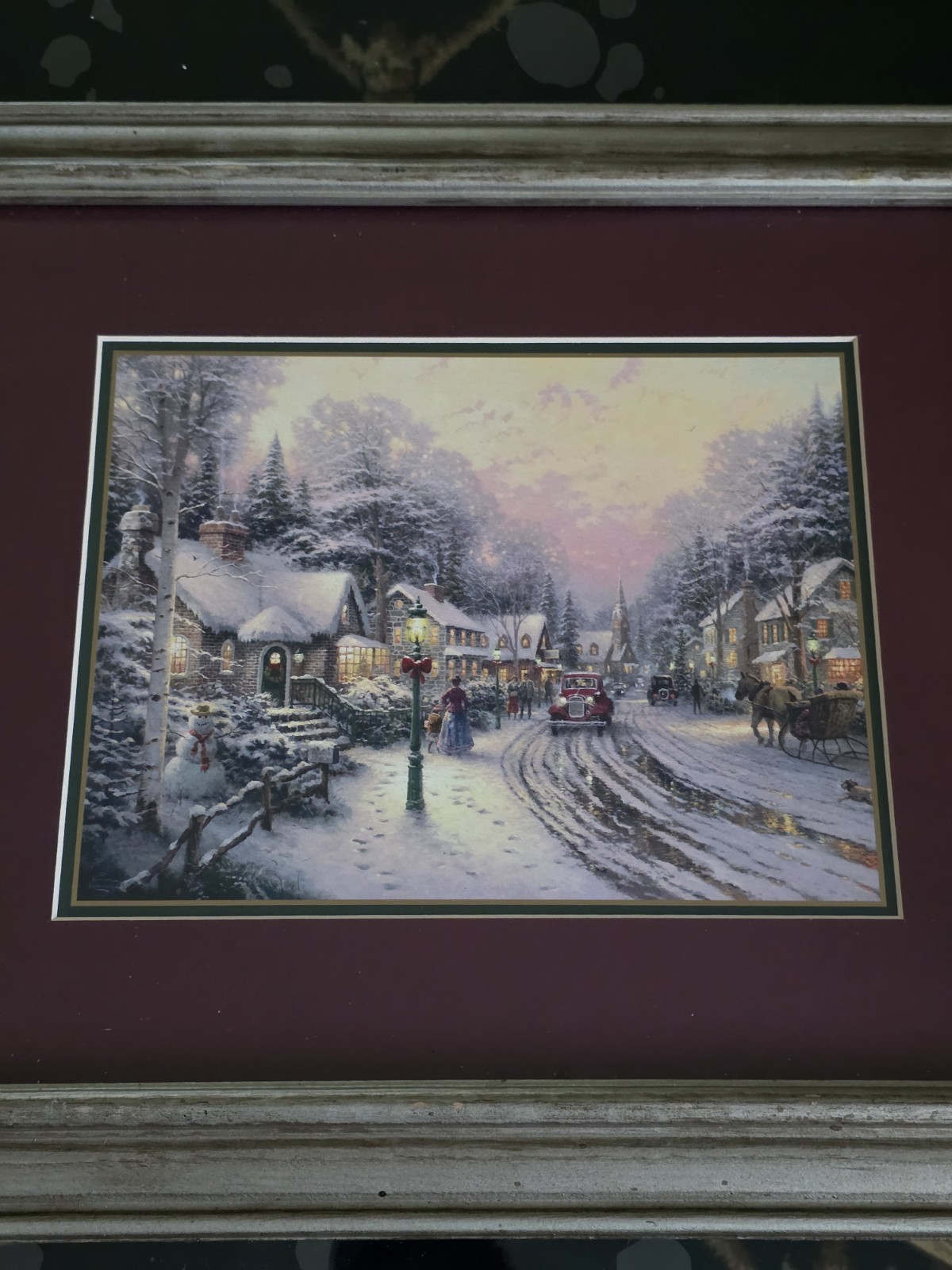 Vintage Thomas Kinkade “VILLAGE Christmas “ Print