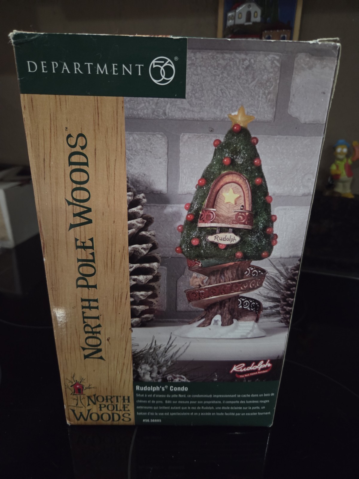 Vintage Dept 56 North Pole Woods Rudolph’s Condo Christmas Lights Up 56885 Box