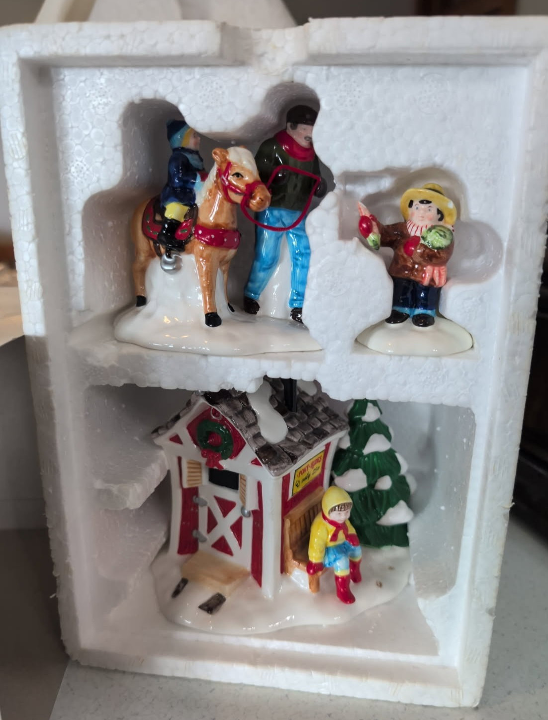 Department 56 Snow Village-Pint Size Pony Rides #5453-4 Retired