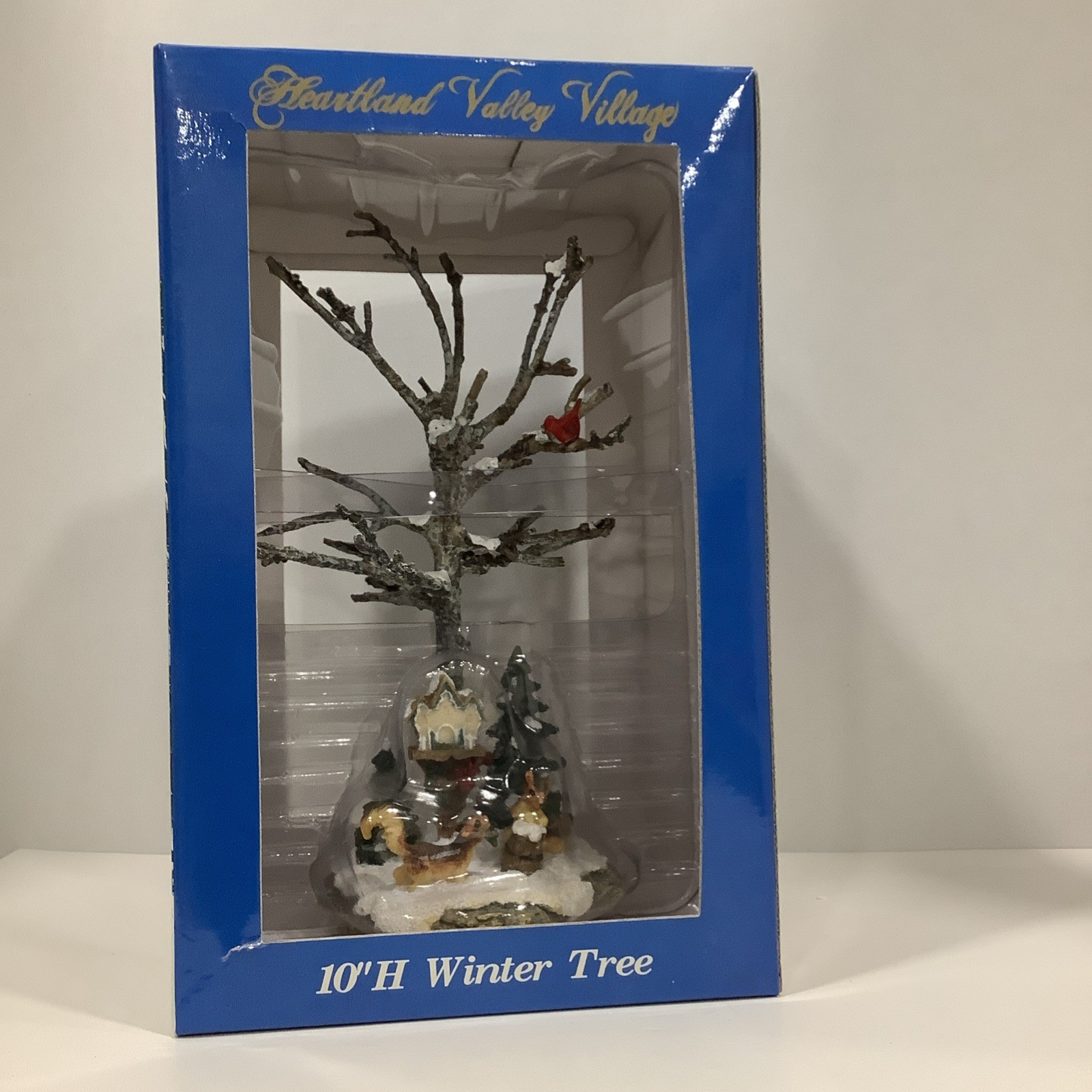 Heartland Valley Village Winter Tree W/Cardinals #9831645 10” Accessory Resin