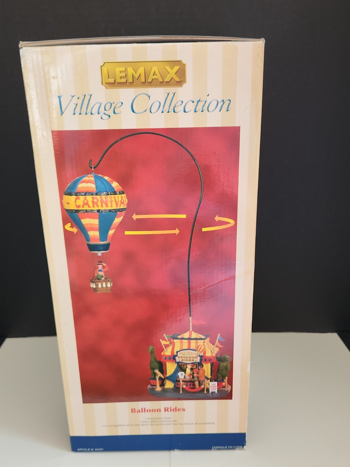Vtg Lemax 2006 Village Balloon Rides Carnival Circus Lighted Moves 644916 W/Box