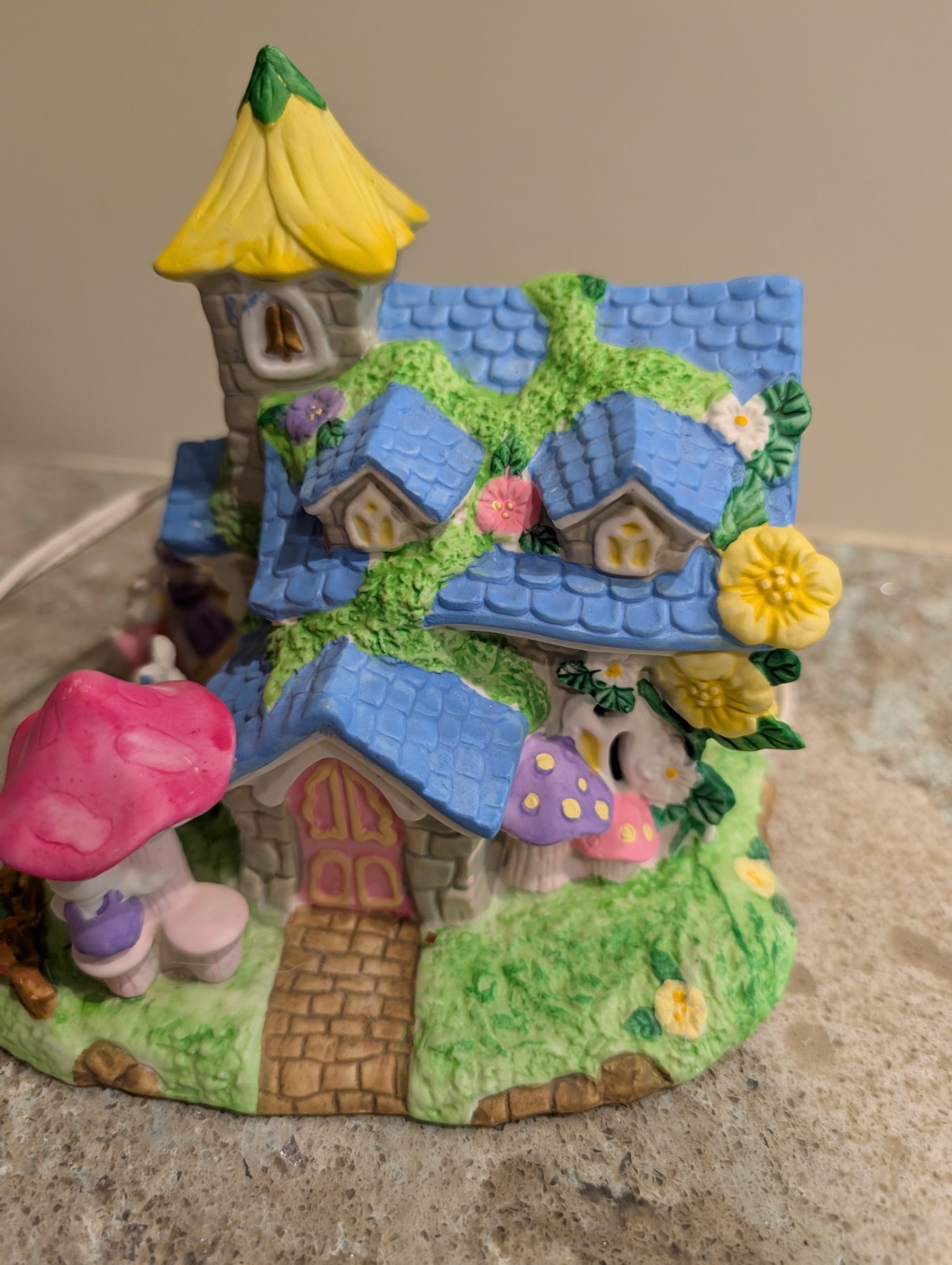 Cottontale Cottages Easter Village Flower Shop Church Porcelain Lighted Lot of 2