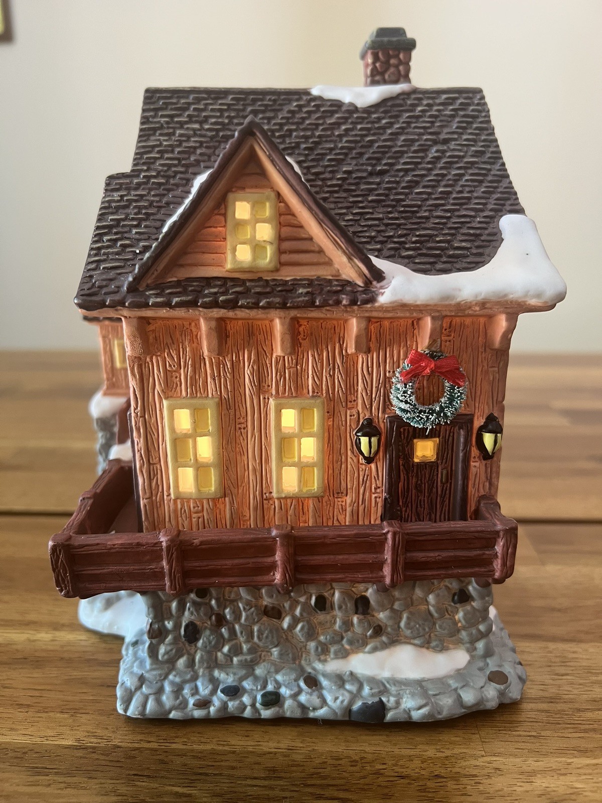 1999 Vintage St. Nicholas Square Christmas Village Illuminated Bennett Bros Mill