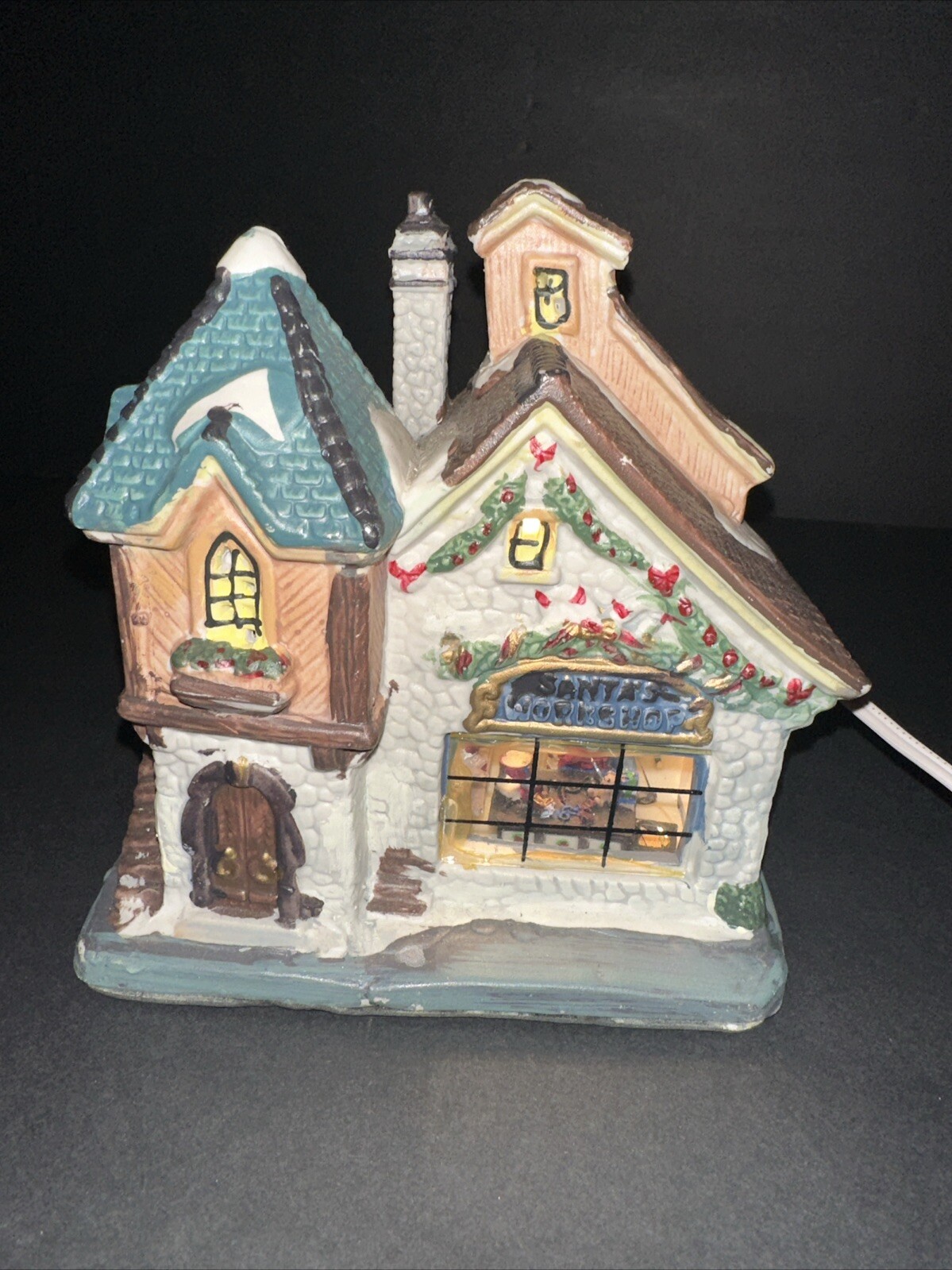 Santa’s Workshop Christmas Village Ceramic Building