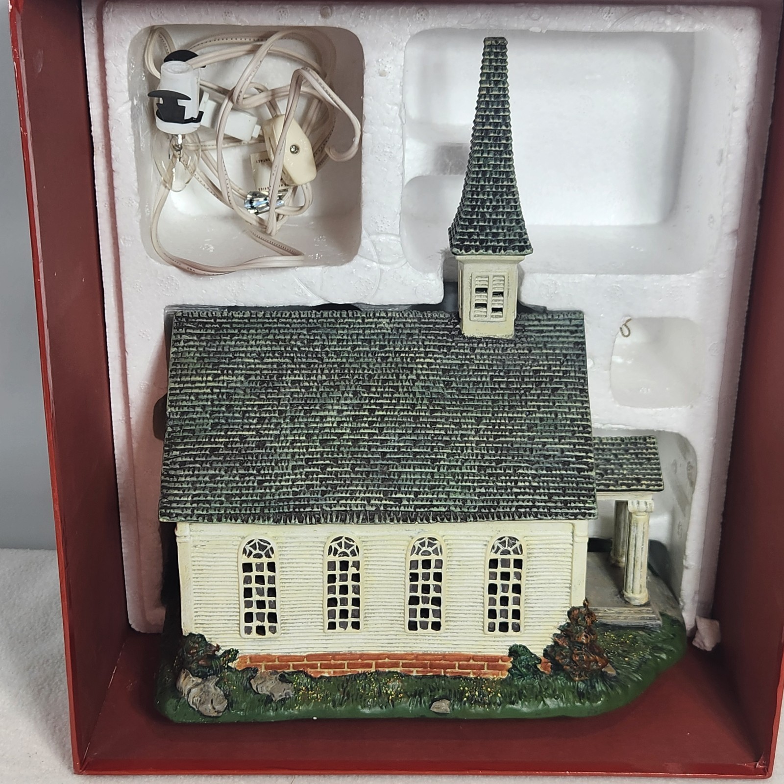 1997 LANG & WISE Liberty Village Folk Art Villages Pillared Church 1st Ed w/Box