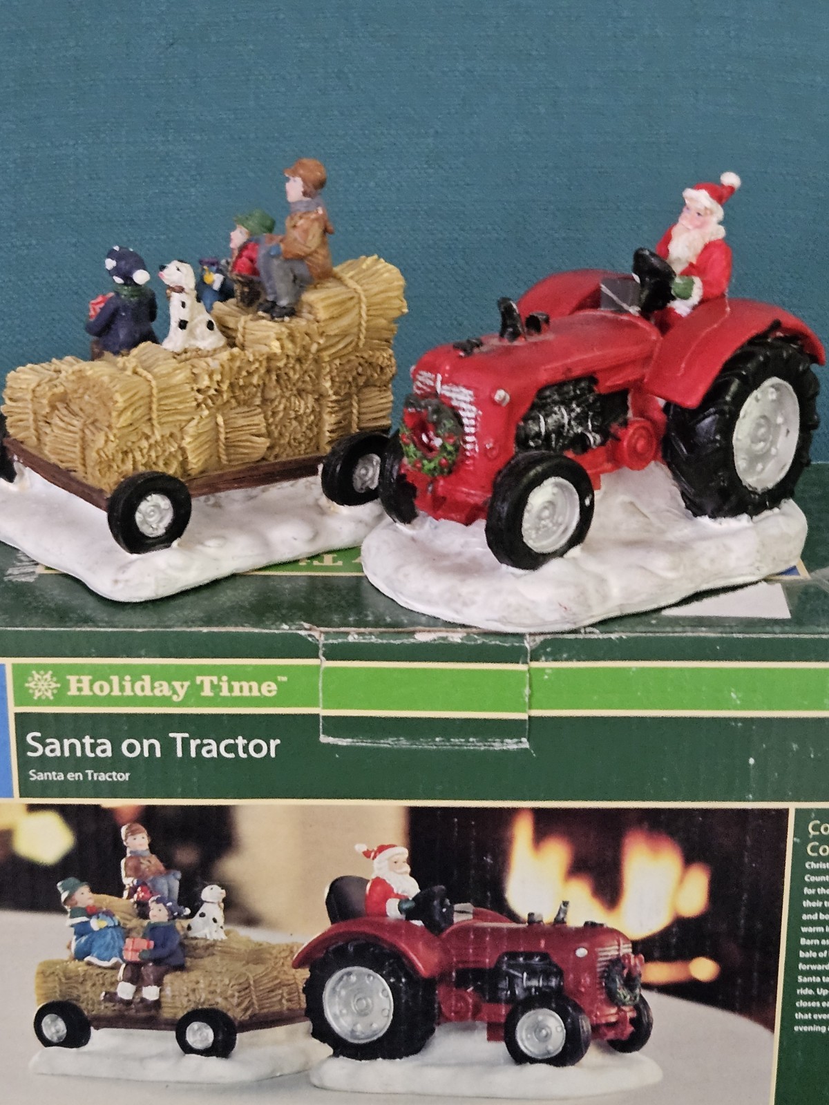 Holiday Inspirations House Accessory Santa Driving A TRACTOR Hayride