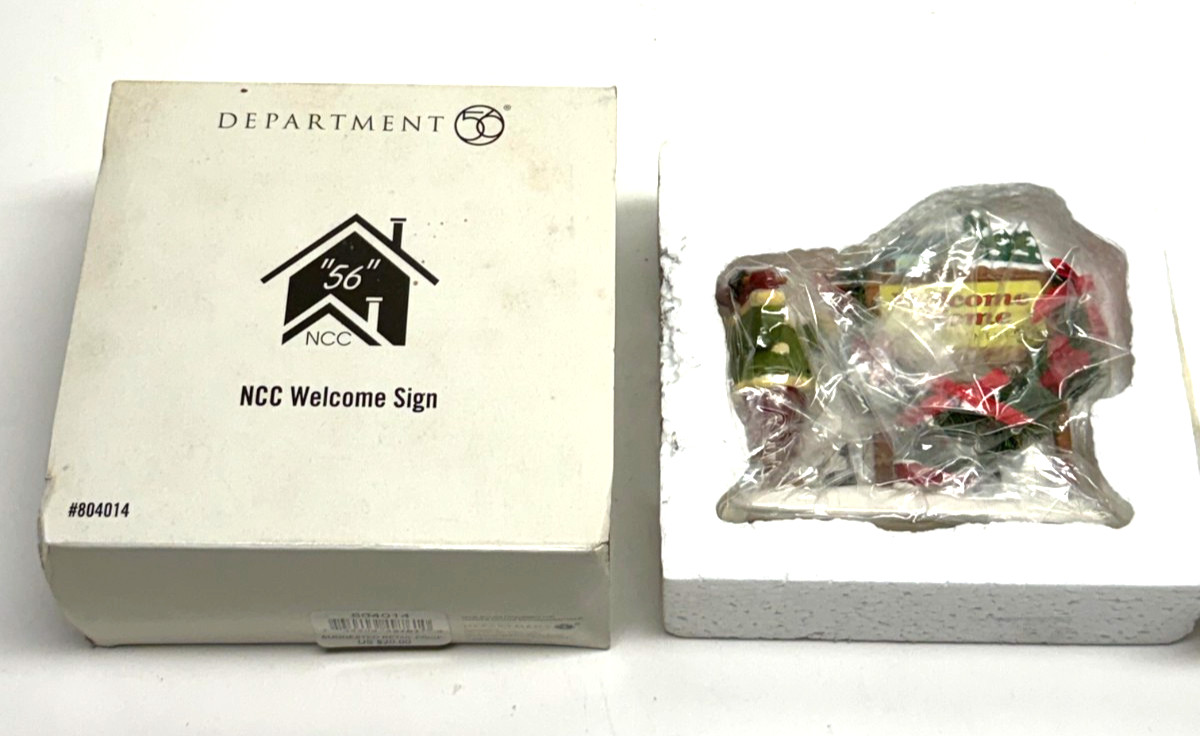 VTG Dept. 56 NCC Club Welcome Home Sign Issued 2008 Snow Village 804014