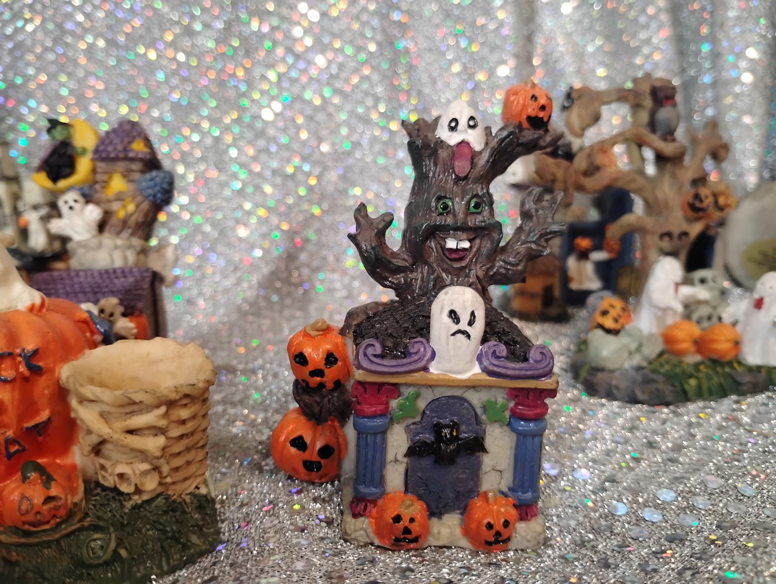 Lot of 13 Assorted Small Halloween Village Figures 1″-3″ – See Pictures