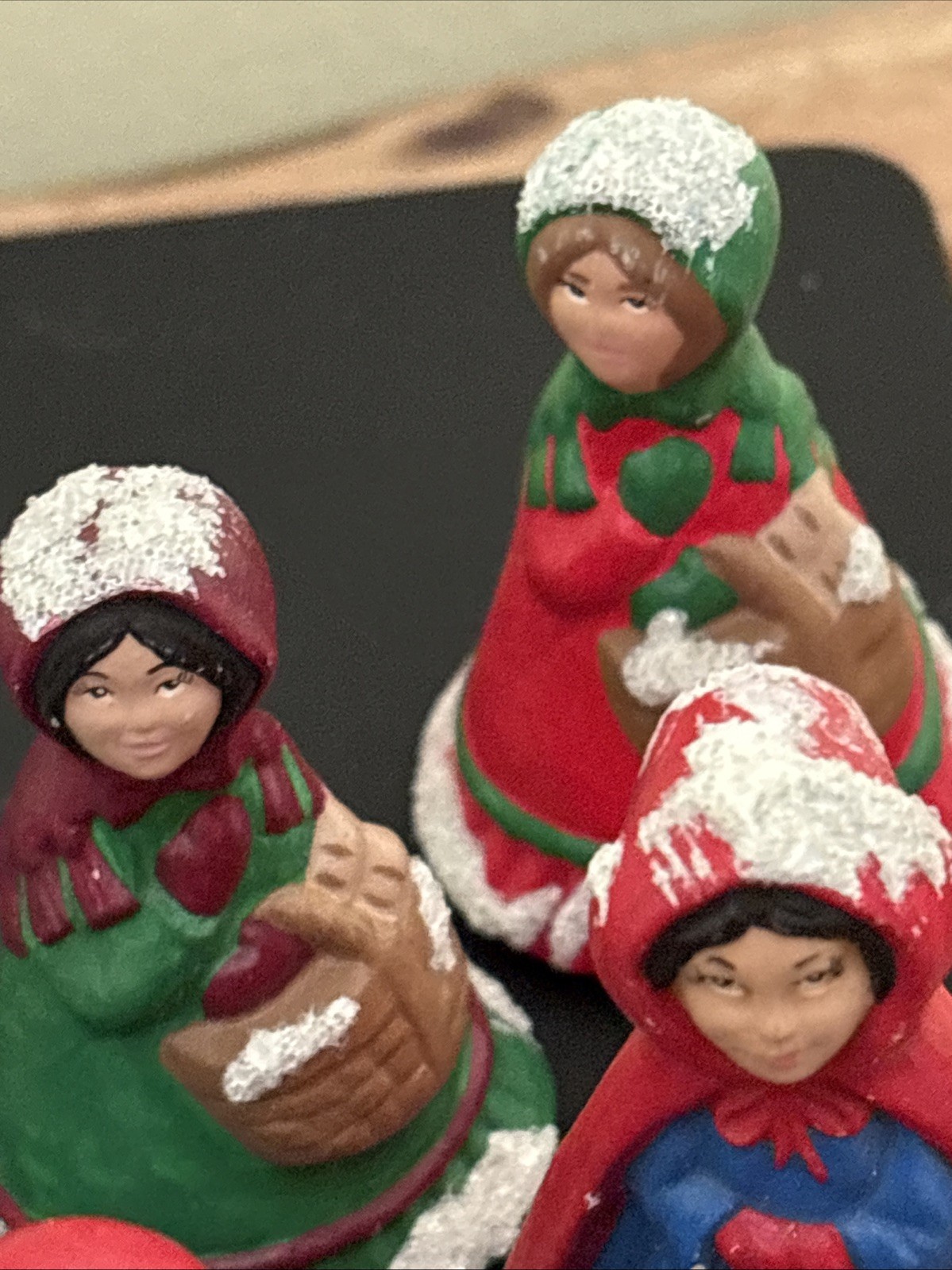 10 Vtg Byron Molds Figurines Christmas Village Victorian People Carolers Ceramic