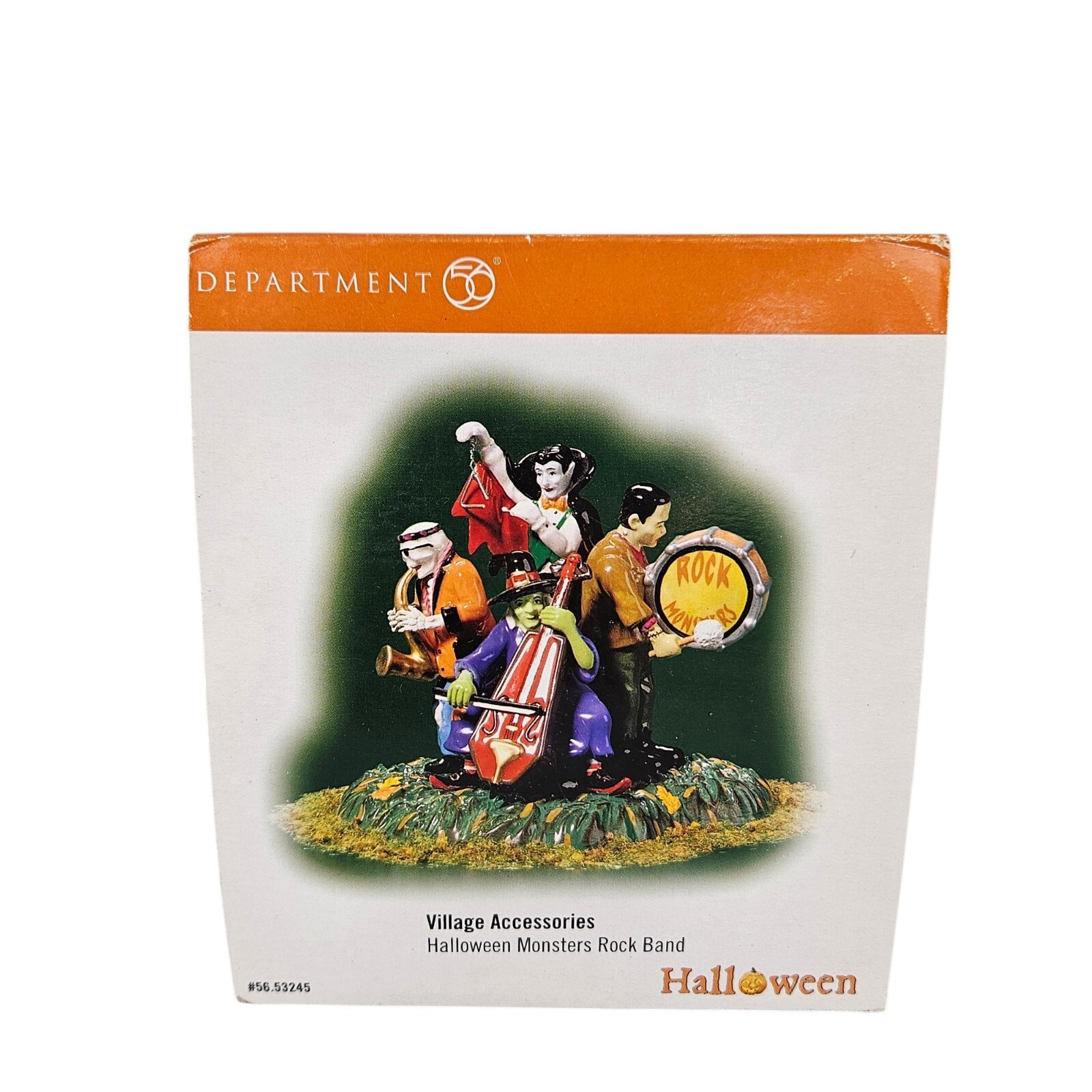 Dept 56 Halloween Monsters Rock Band 53245 Vampire Zombie Frankenstein Witch