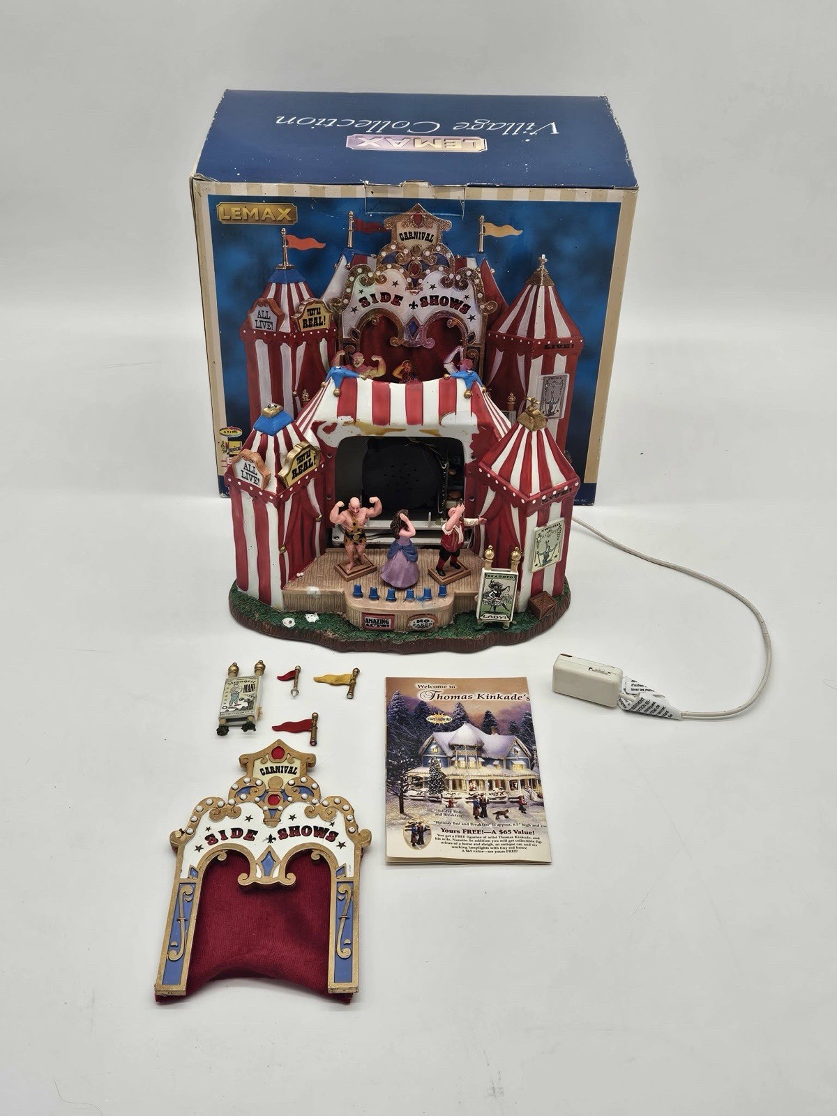Lemax Side Shows Circus Carnival Fair 64492 Animated Working Condition