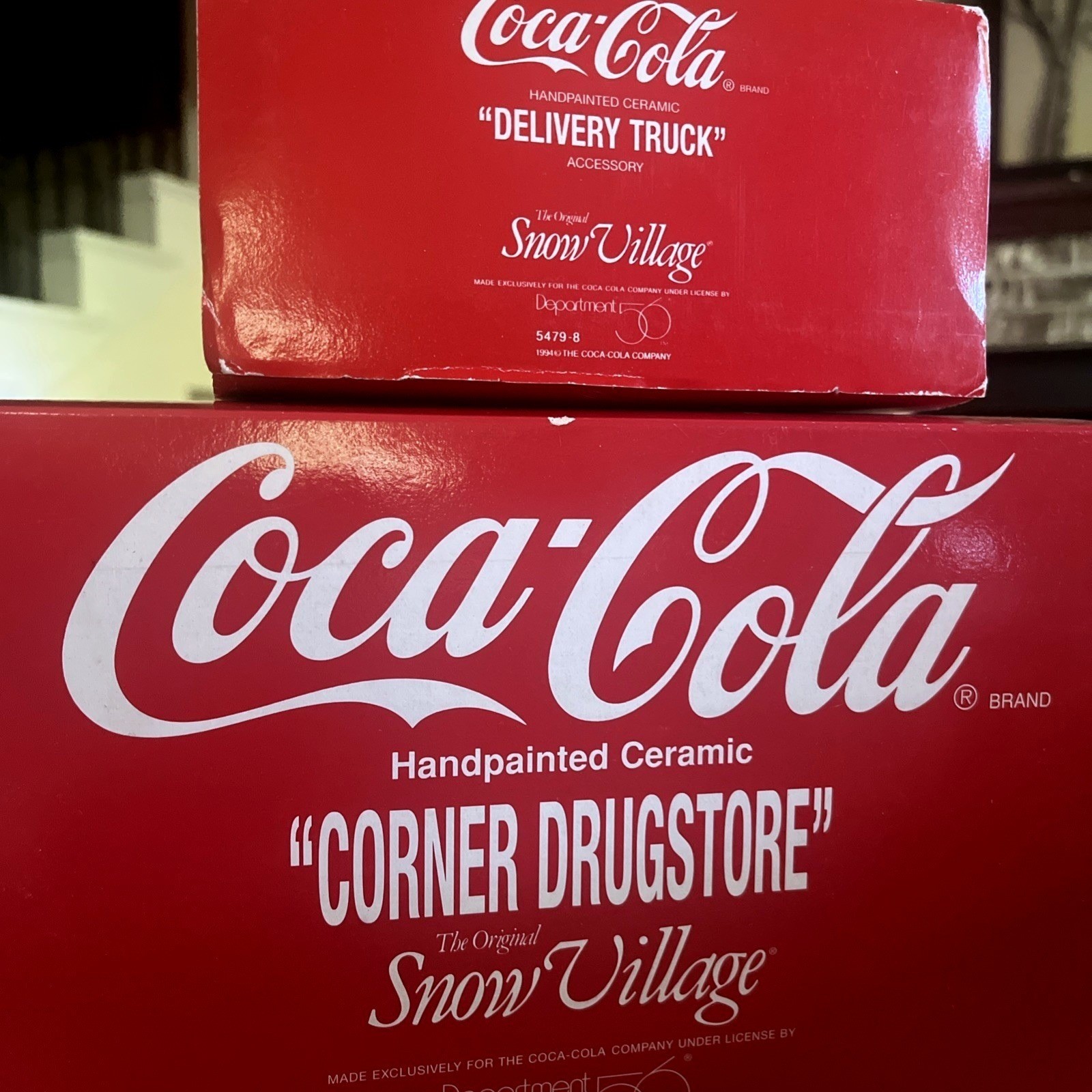Dept 56 Snow Village COCA COLA Bundle~Plant, Drugstore, Delivery Truck & Men ***