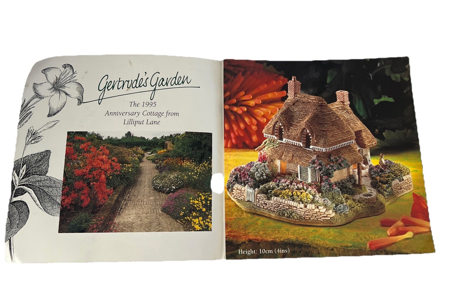 Lilliput Lane 1995 Anniversary Cottage Gertrude’s Garden 1995 No Box