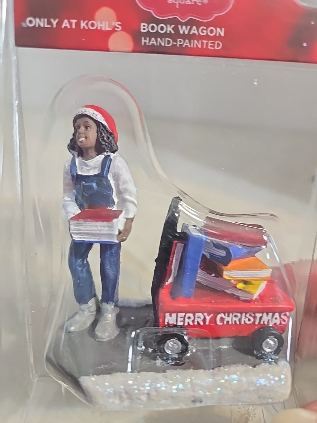 St Nicholas Square Book Wagon Village Accessory Figurine