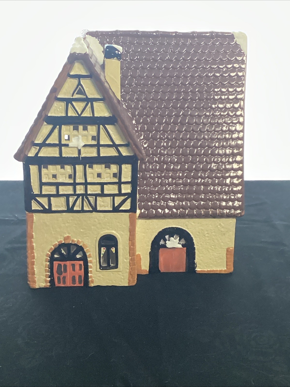 Yuletide Snow Hamlet Village House English Tudor
