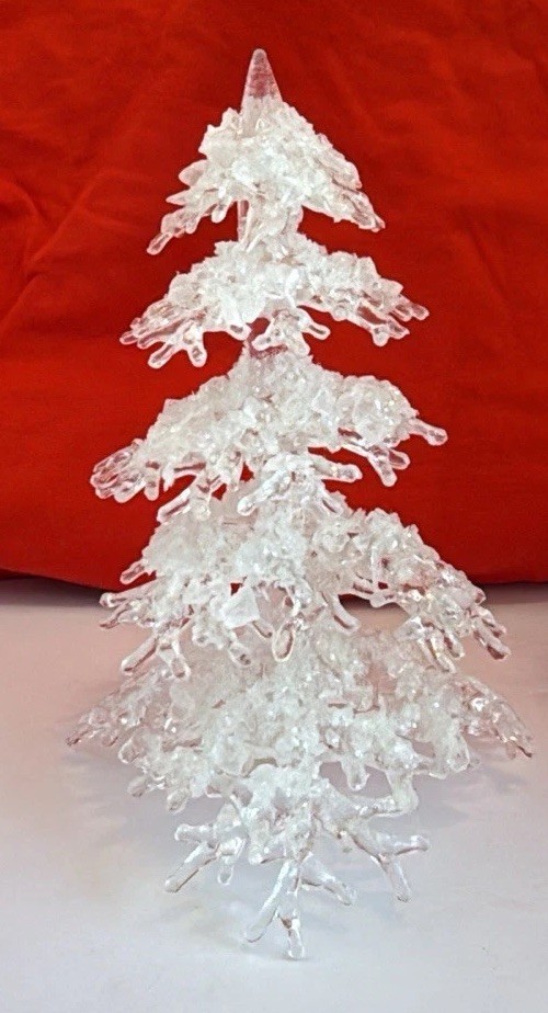 Department 56 Icy Trees Medium Set of 2 Village Accessories 10” & 6” Christmas