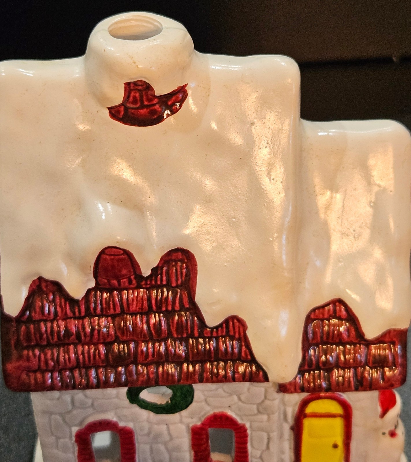 VINTAGE JSNY Toy Land Hand-Painted Ceramic Candle Holder Christmas Village