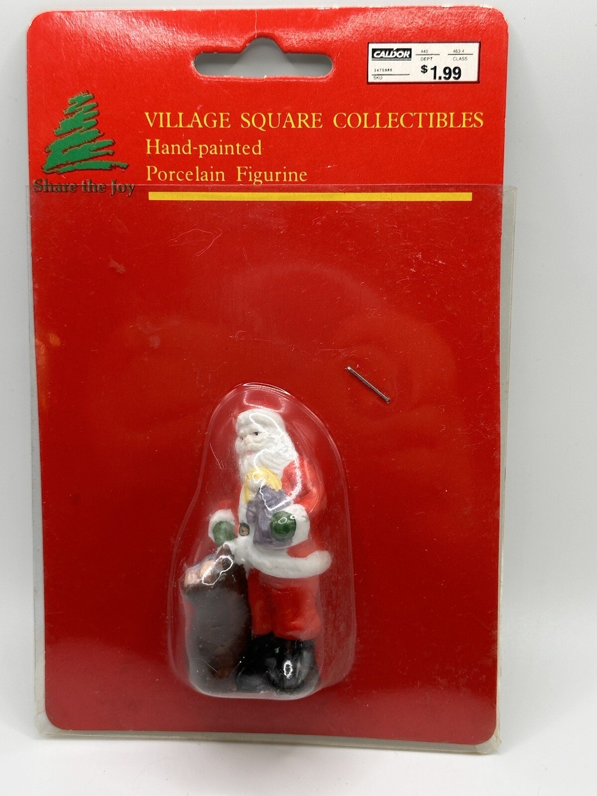 Caldor Village Square Collectibles Firemen & Santa Figures Christmas Village