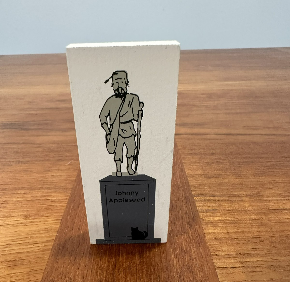 Retired 1993 Cat’s Meow Village Shelf Sitter – JOHNNY APPLESEED STATUE #207