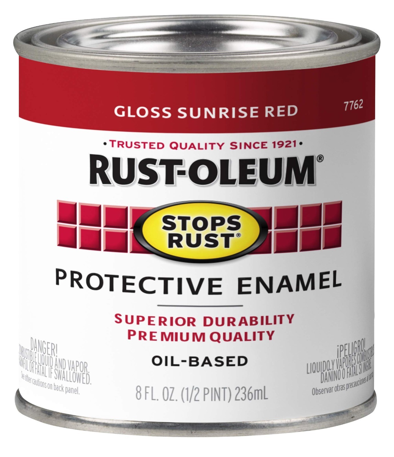 Rust-Oleum 7762730 Stops Rust Brush On 1 Count (Pack of 1), Gloss Sunrise Red