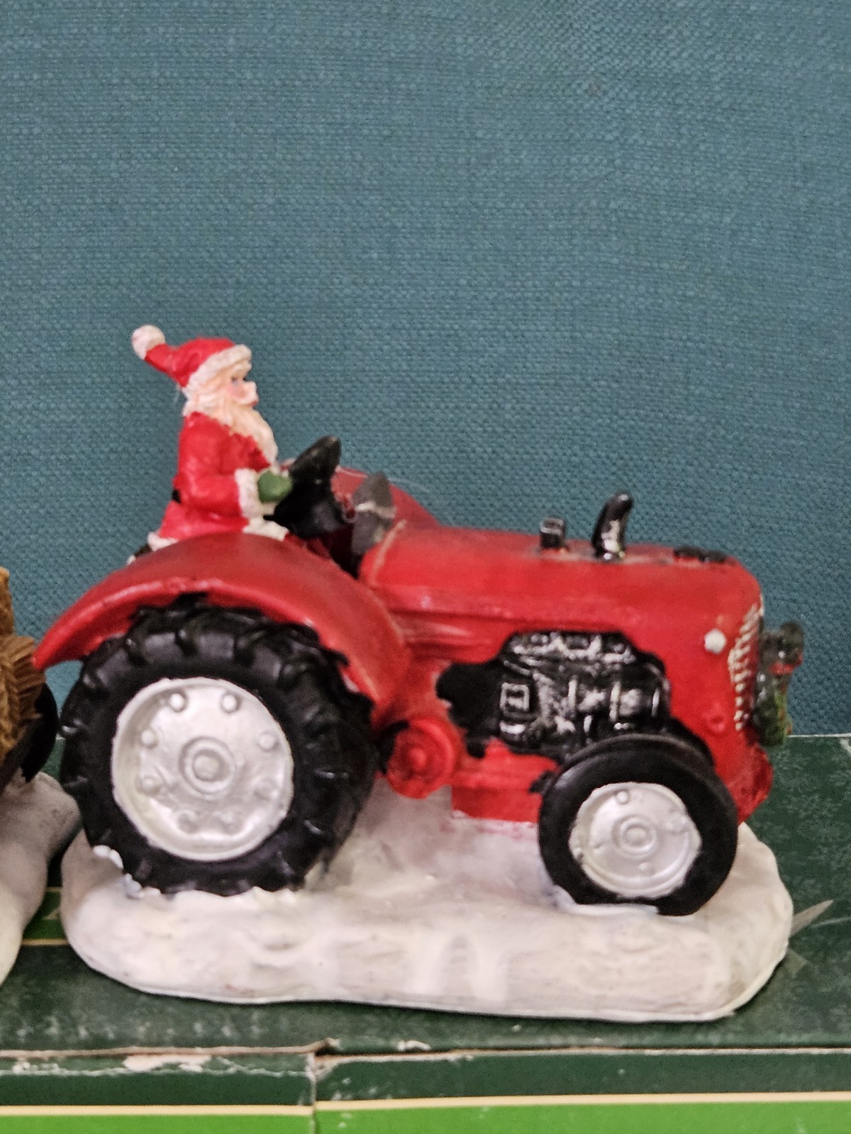 Holiday Inspirations House Accessory Santa Driving A TRACTOR Hayride