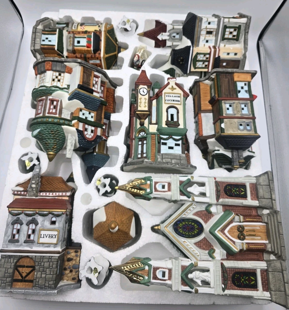 1997 Kirkland Signature Christmas 37 Piece Victorian Village People No Lights