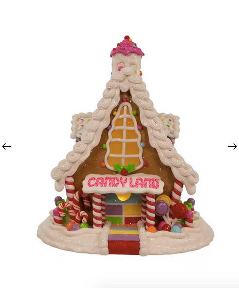 Kurt Adler Christmas Candy Land Gingerbread House LED Liteup New 2023 CN9231