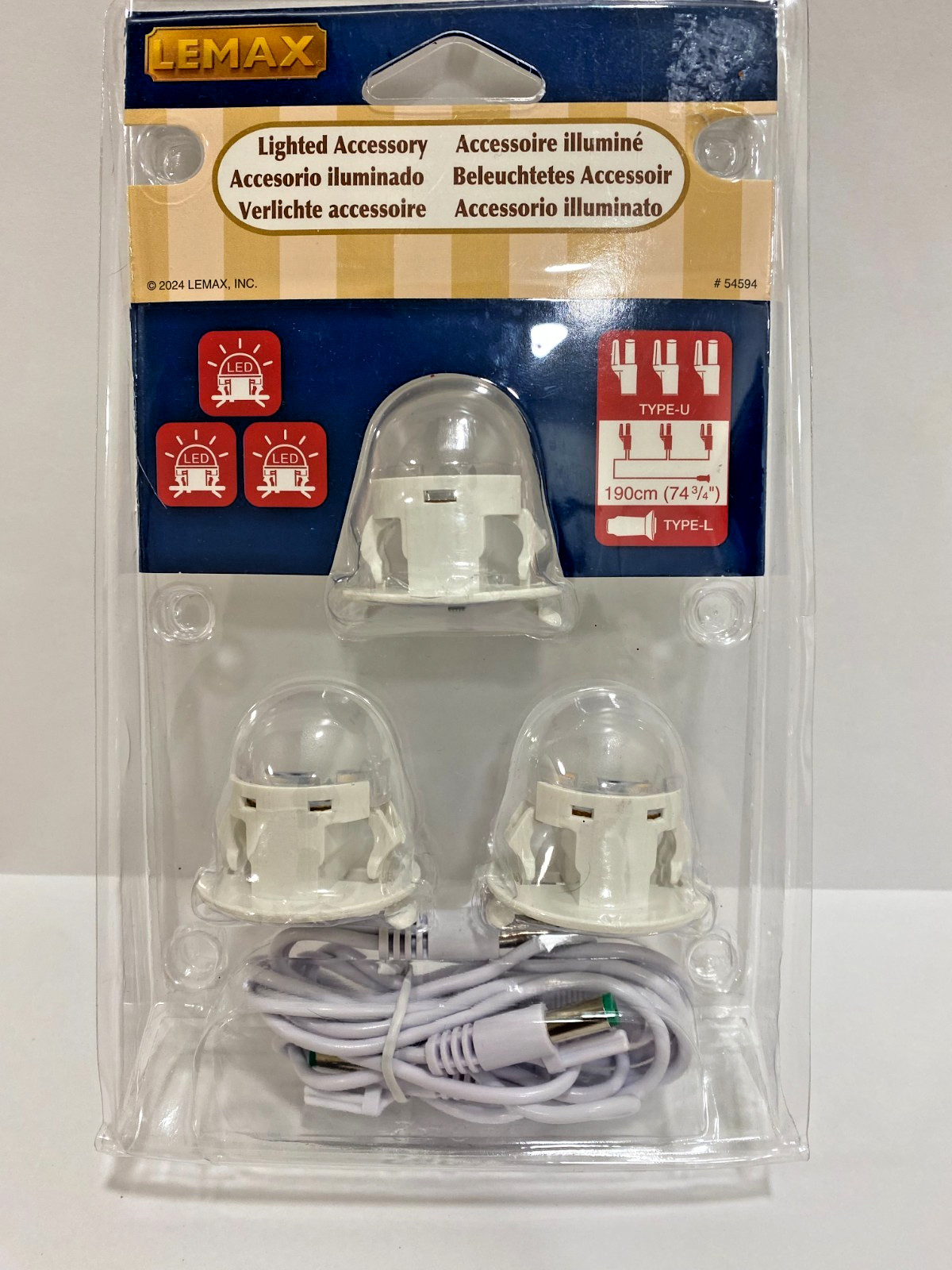 Lemax Christmas Village Accessory Three LED Light String Moonlander 44342