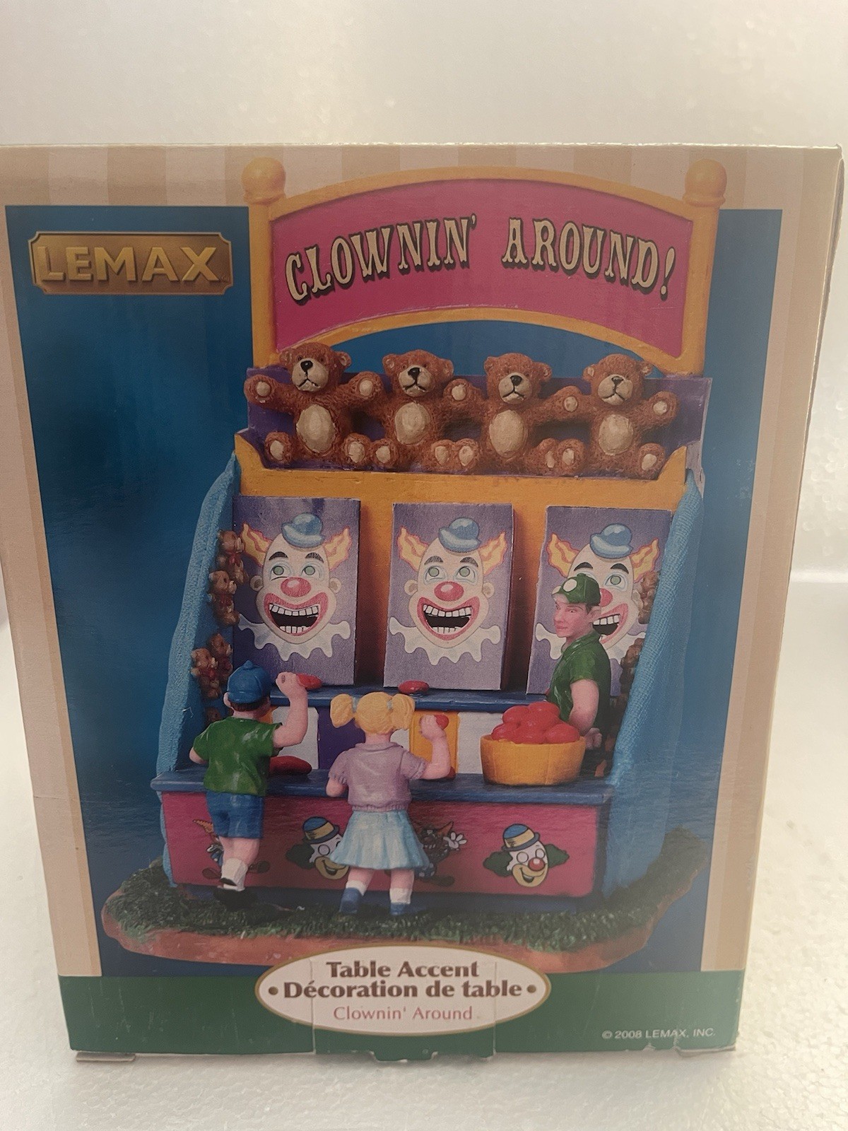 LEMAX VILLAGE COLLECTION TABLE ACCENTS “CLOWNIN AROUND” #83681 MINT IN BOX