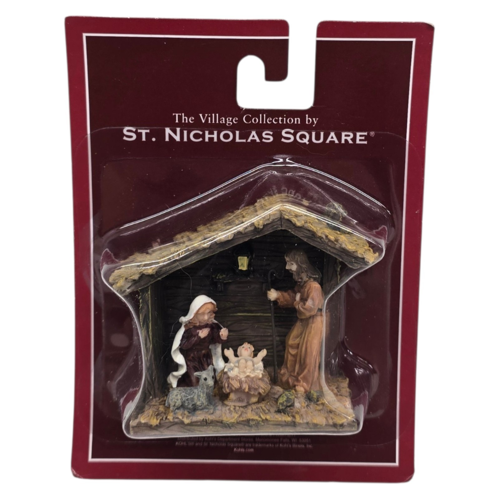 St. Nicholas Square Village Collection Nativity Manger Baby Jesus Figurines NEW