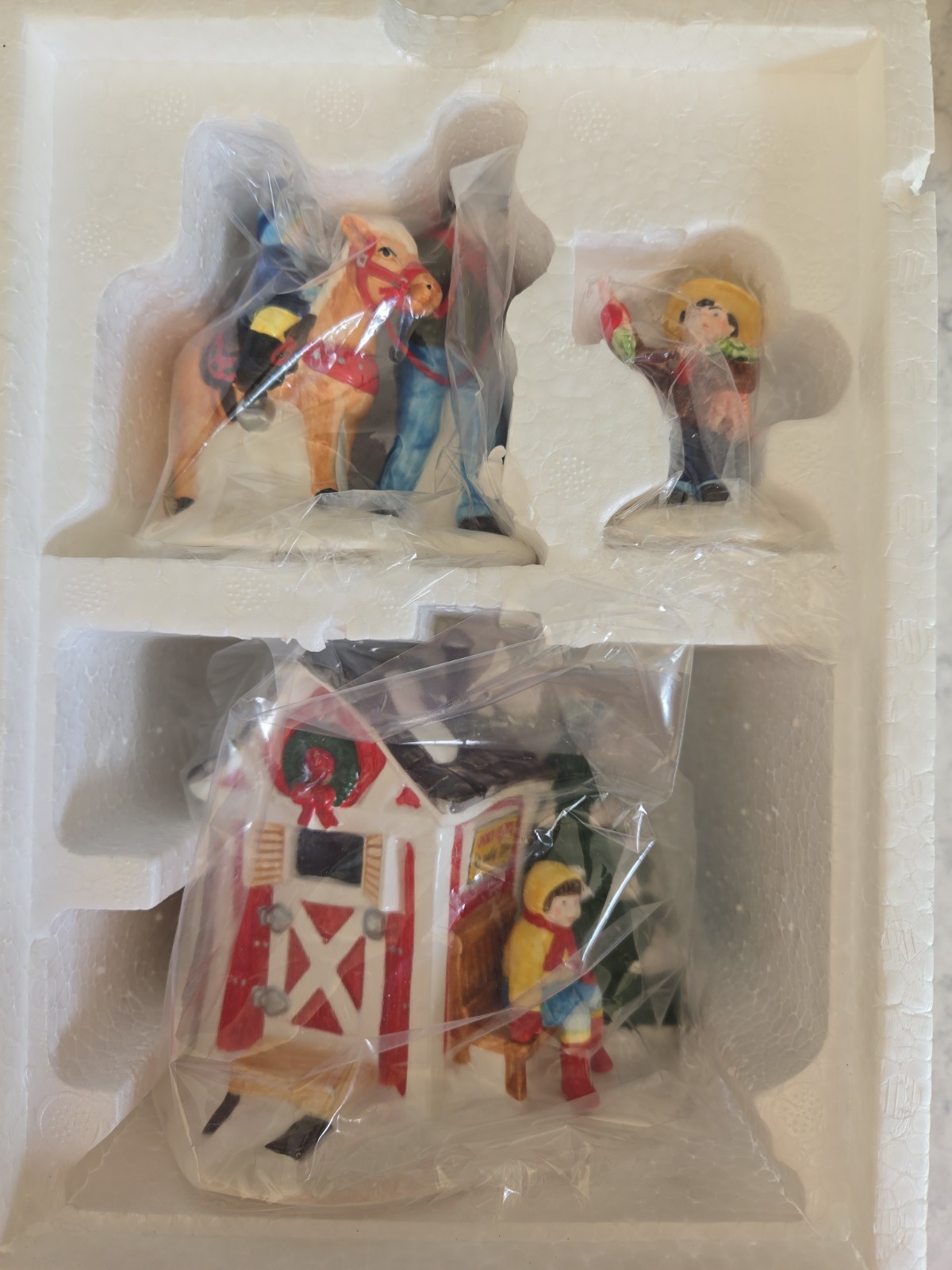 Department 56 Snow Village Pint-sized Pony Rides #5453-4 New Retired