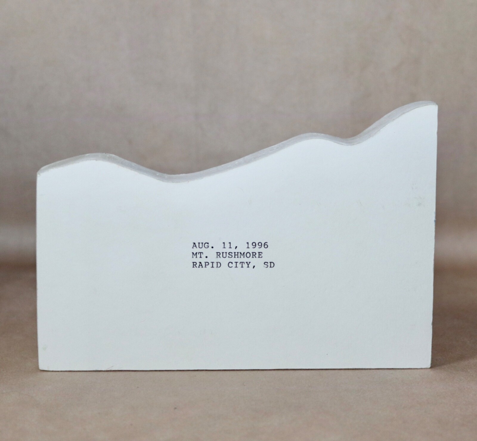 Mount Rushmore ~ Rapid City SD 8/11/96 Photo On Wood Shelf Sitter