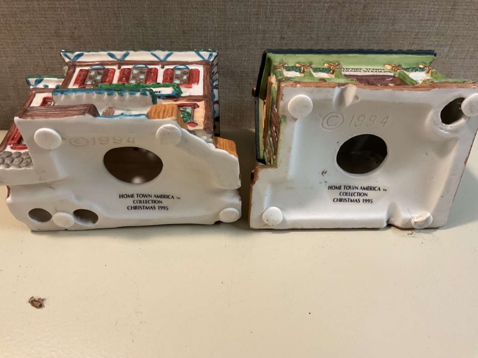 Home Town America Christmas 1995 Collection Lot of 2