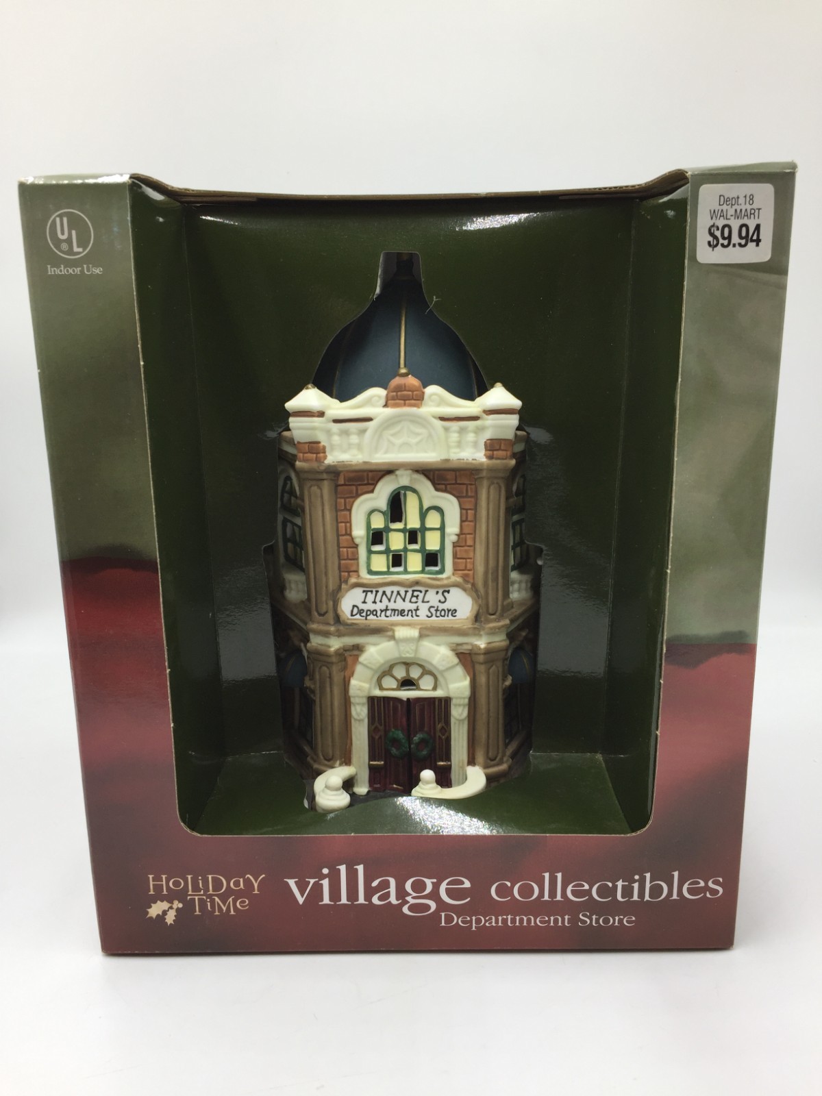 HOLIDAY TIME Village Collectibles,Christmas Village Tinnel’s Department Store