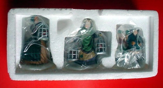 Department 56 Heritage Village Collection The Bird Seller Retired 58033 set of 3