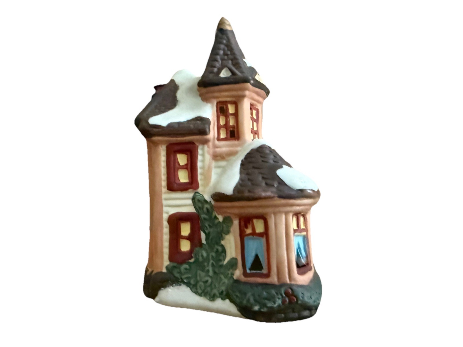 VTG Cobblestone Corners Christmas Village Ceramic Victorian House 2001