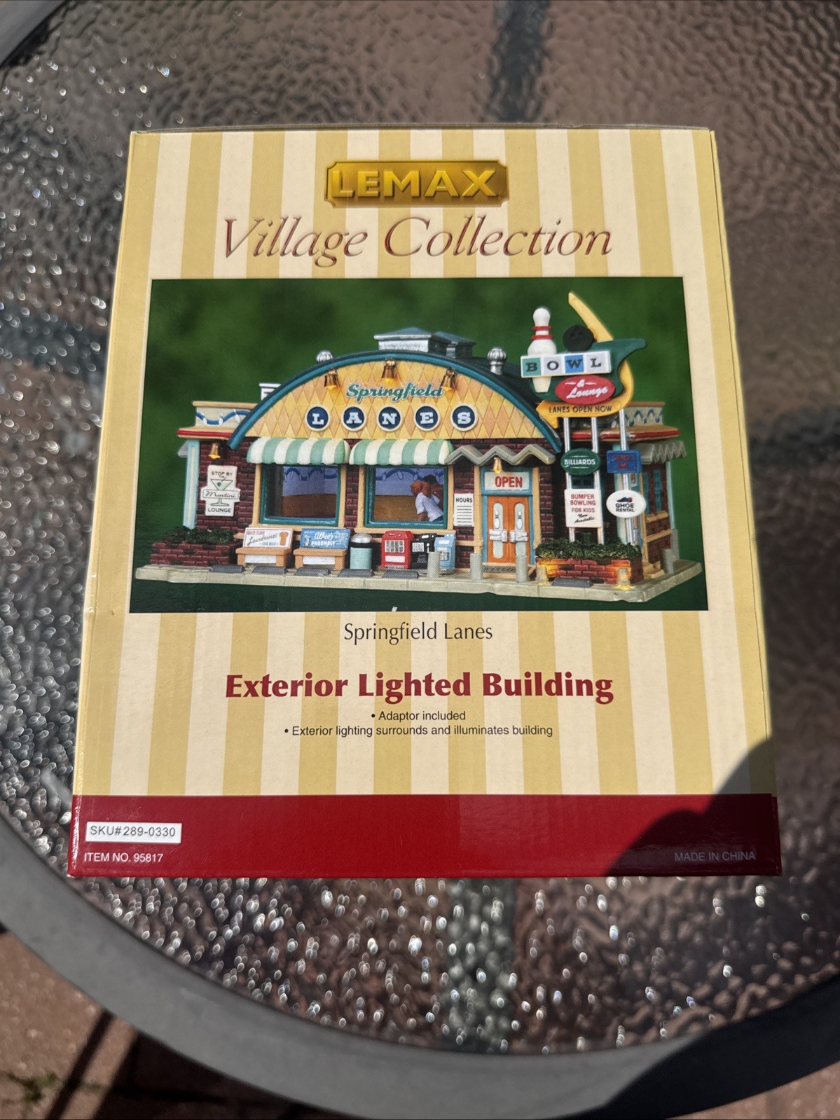 2009 LEMAX #95817 SPRINGFIELD LANES Lighted Christmas Village Decor NEW