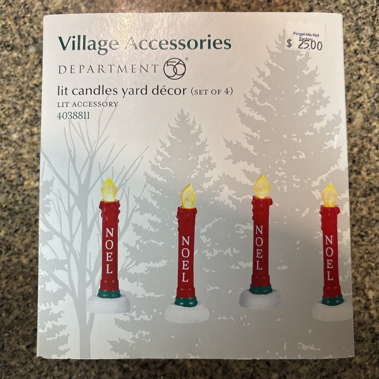 Department 56 – Village Accessory – Lit Candles Yard Decor Set/4 – 4038811 Noel