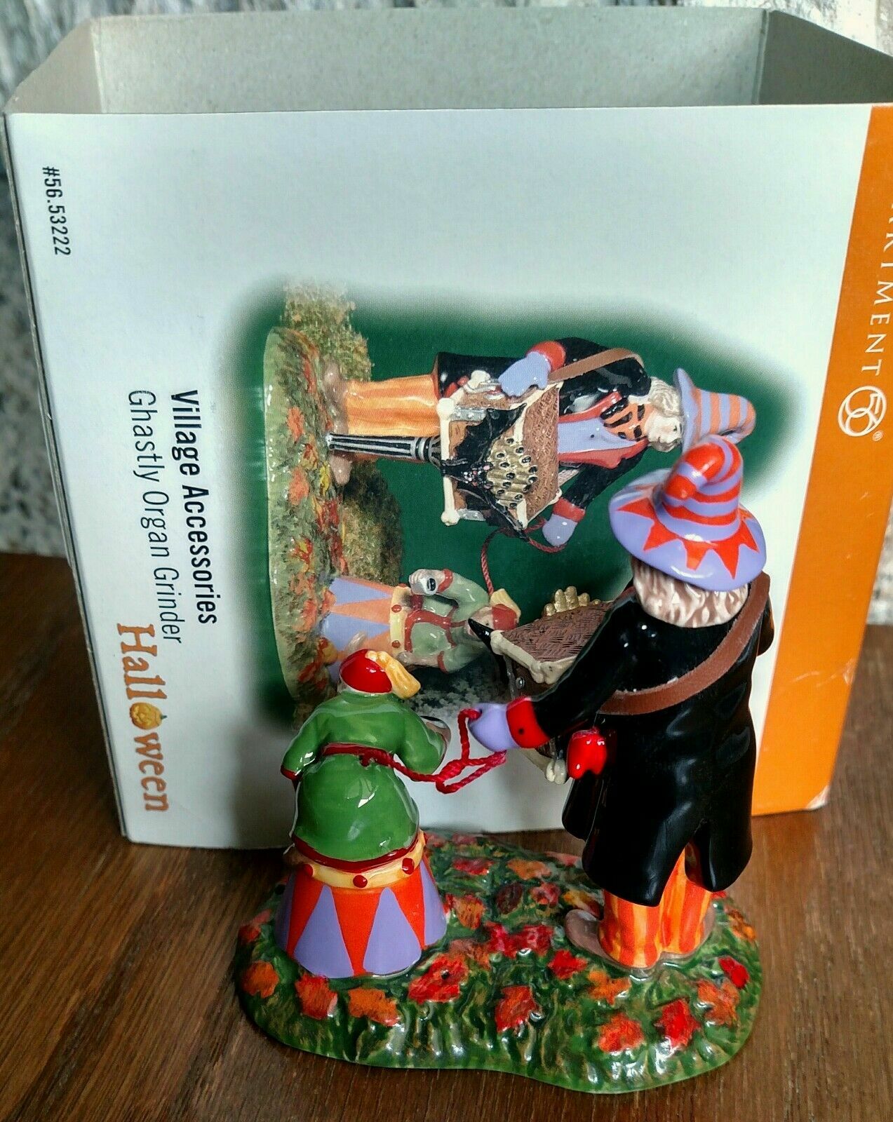 Ghastly Organ Grinder #53222 Halloween Snow Village Dept 56 -BUYER GUARANTEE