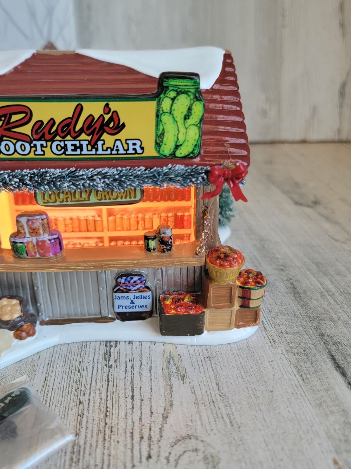 Dept 56 4044859 NEW fruit seller canned goods Snow village Farmers Holiday marke