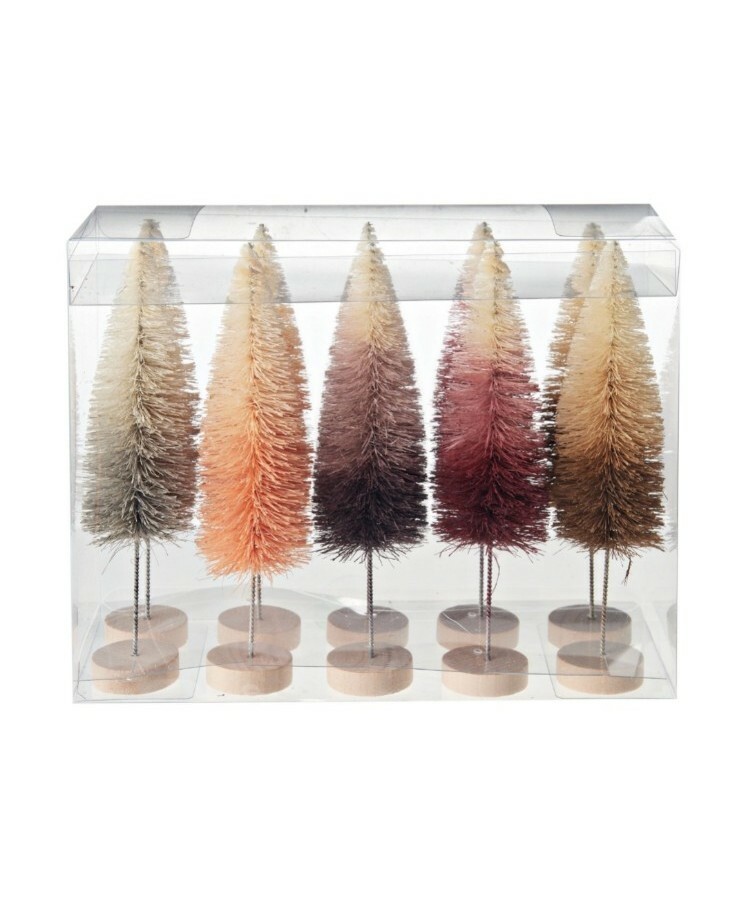 New Holiday Time Christmas Village Ombre Tree Set, 6 Inches, 8 Count (2 Pack)