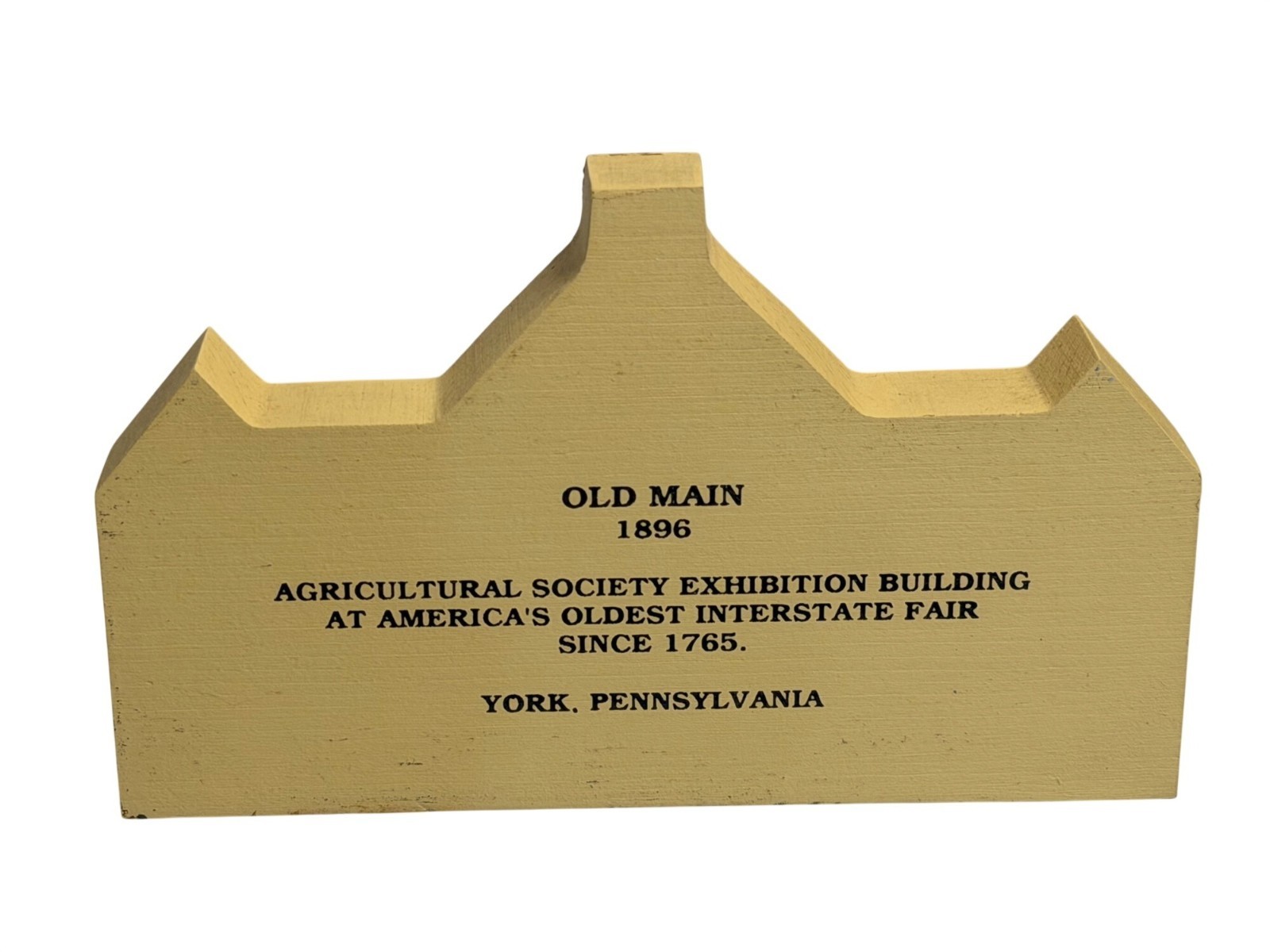 VTG 1994 The Cat’s Meow Old Main 1896 York Pennsylvania Wood Shelf Sitter Decor