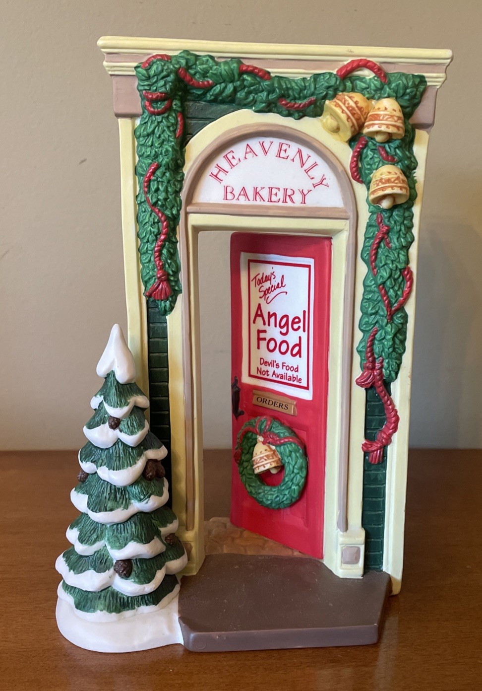 Dept 56 Merry Makers Heavenly Bakery Decorated Front Door 1990s 7” X 5” X 3”