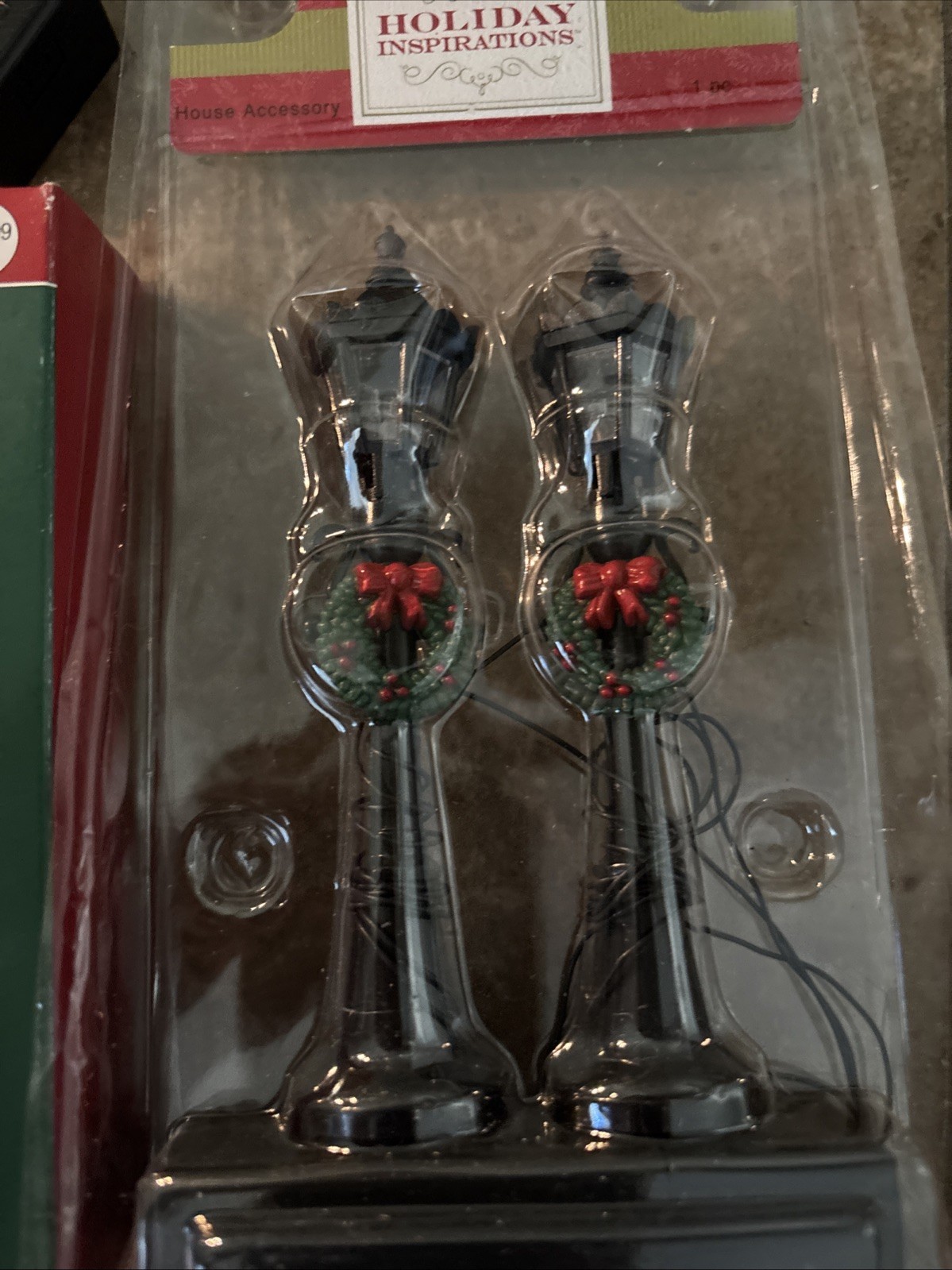 Holiday Inspirations Christmas Village Street Lamp Posts Lights Set Of 4 Packs