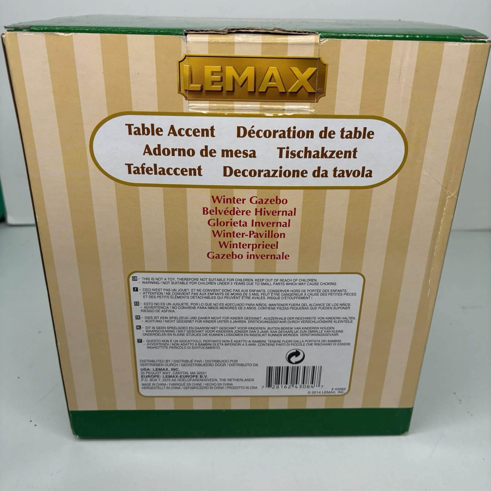 Lemax #43084 Winter Gazebo Table Accent Boxed 2014 Christmas Village