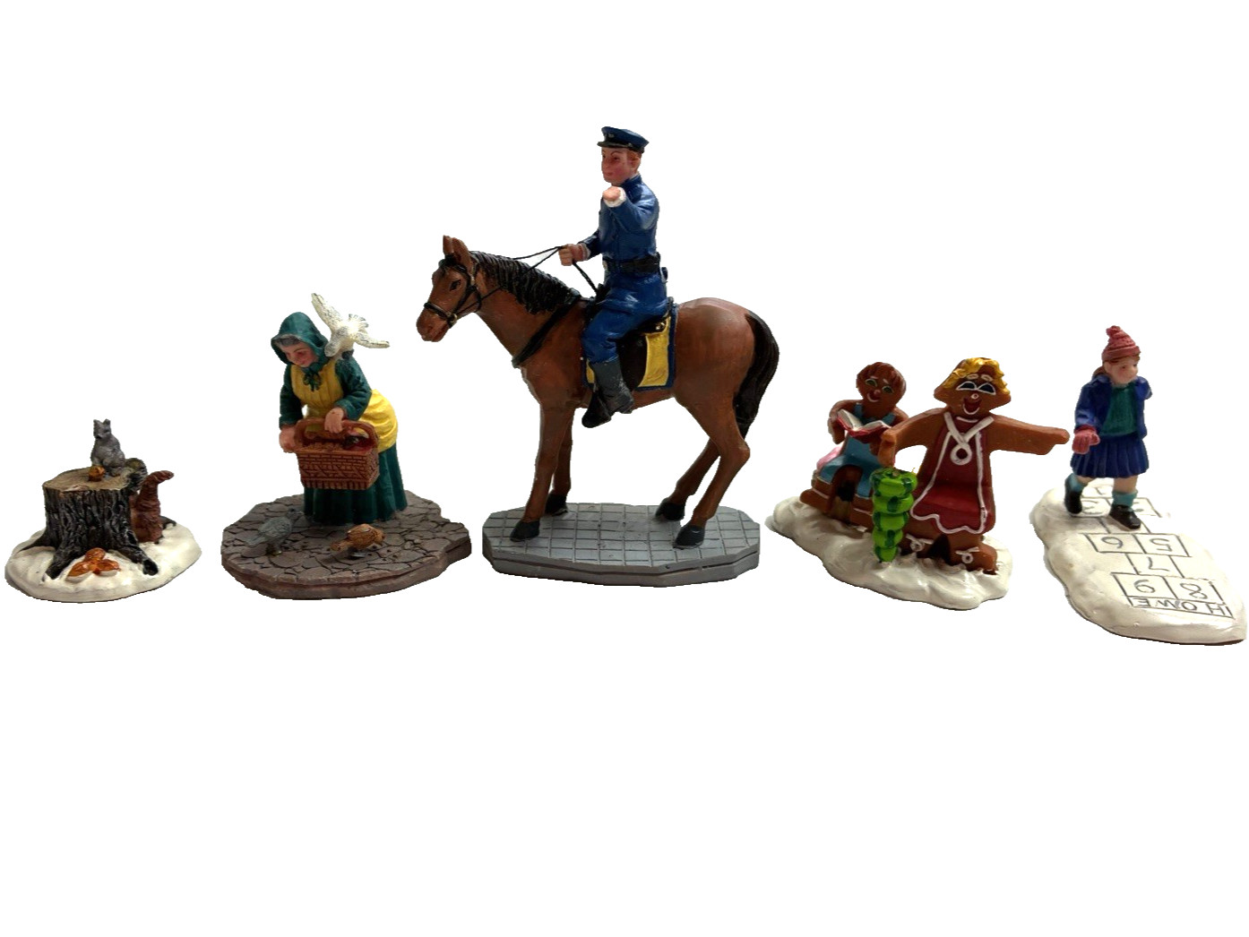 Lemax Christmas Village Figurines Sugar Spice Horse People Vintage w Defects Lot