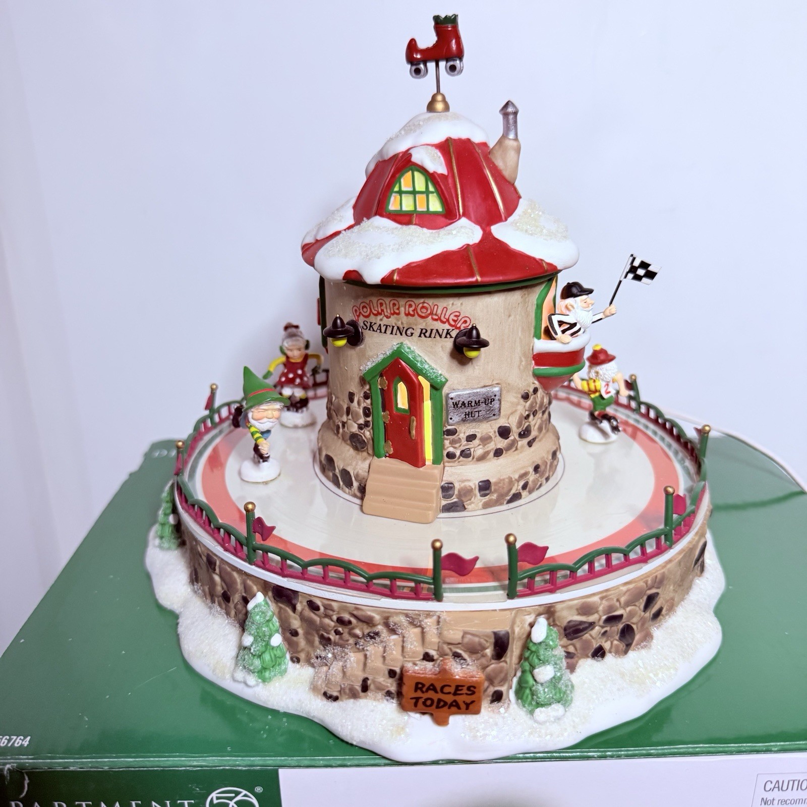 Department 56 North Pole Series Polar Roller Rink Illuminated Christmas Village