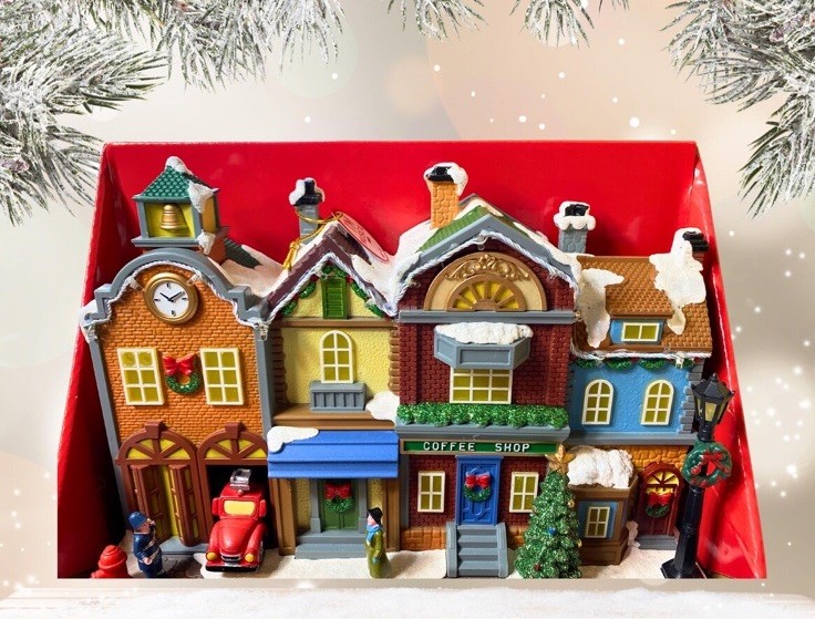 2024 Holiday Time Christmas Musical LED Multi-Color Village House. New
