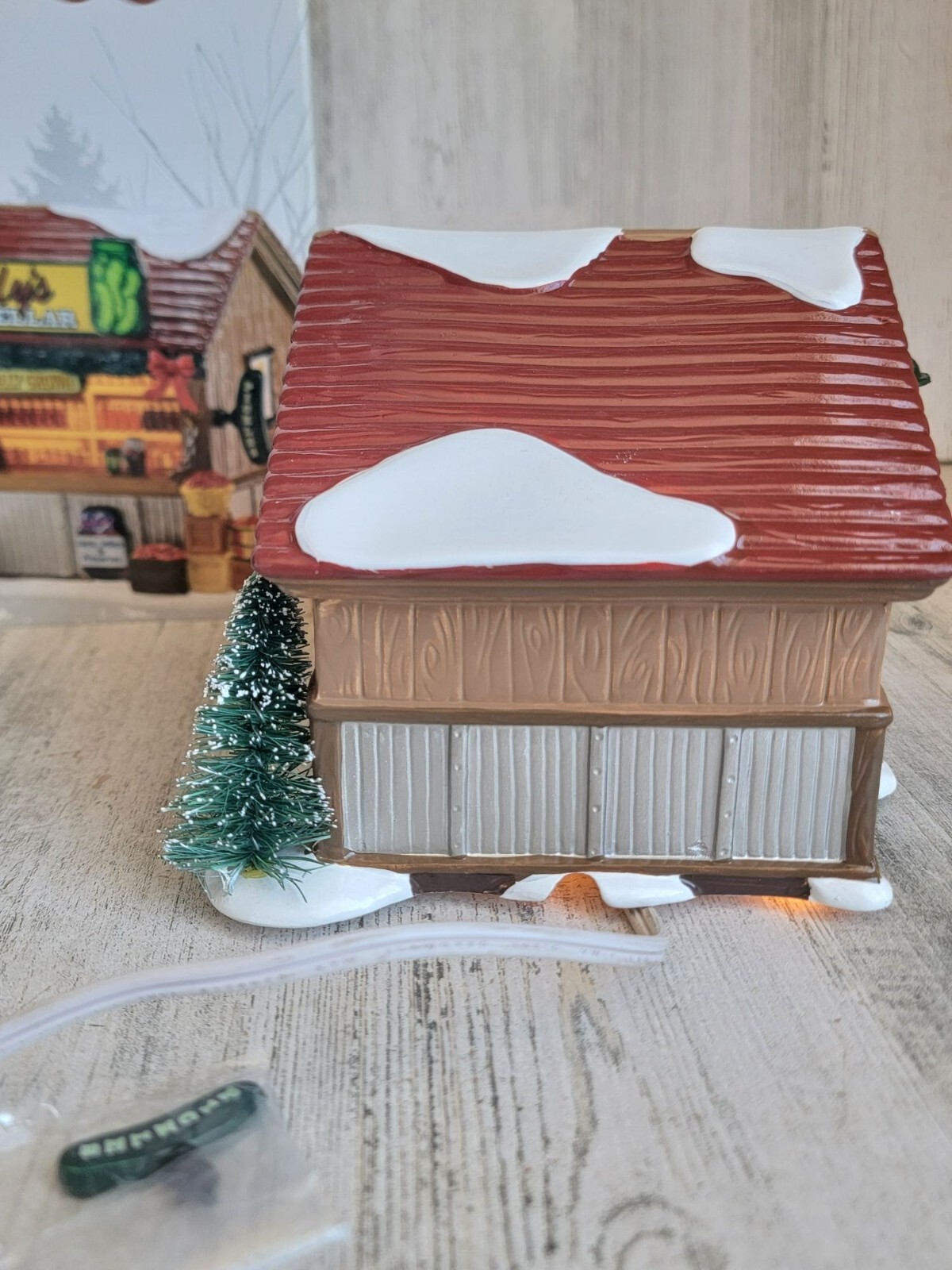 Dept 56 4044859 NEW fruit seller canned goods Snow village Farmers Holiday marke